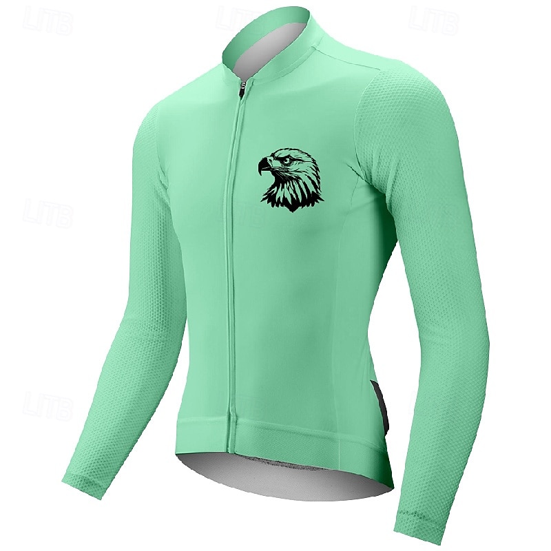 Men's Cycling Jersey Eagle Long Sleeve Bike Tee Tshirt Jersey with 3 Rear Pockets Mountain Bike MTB Quick Dry Anatomic Design Wicking Breathable Sports Dark Pink White Pink Clothing Apparel 2026 - $25.99 –P3
