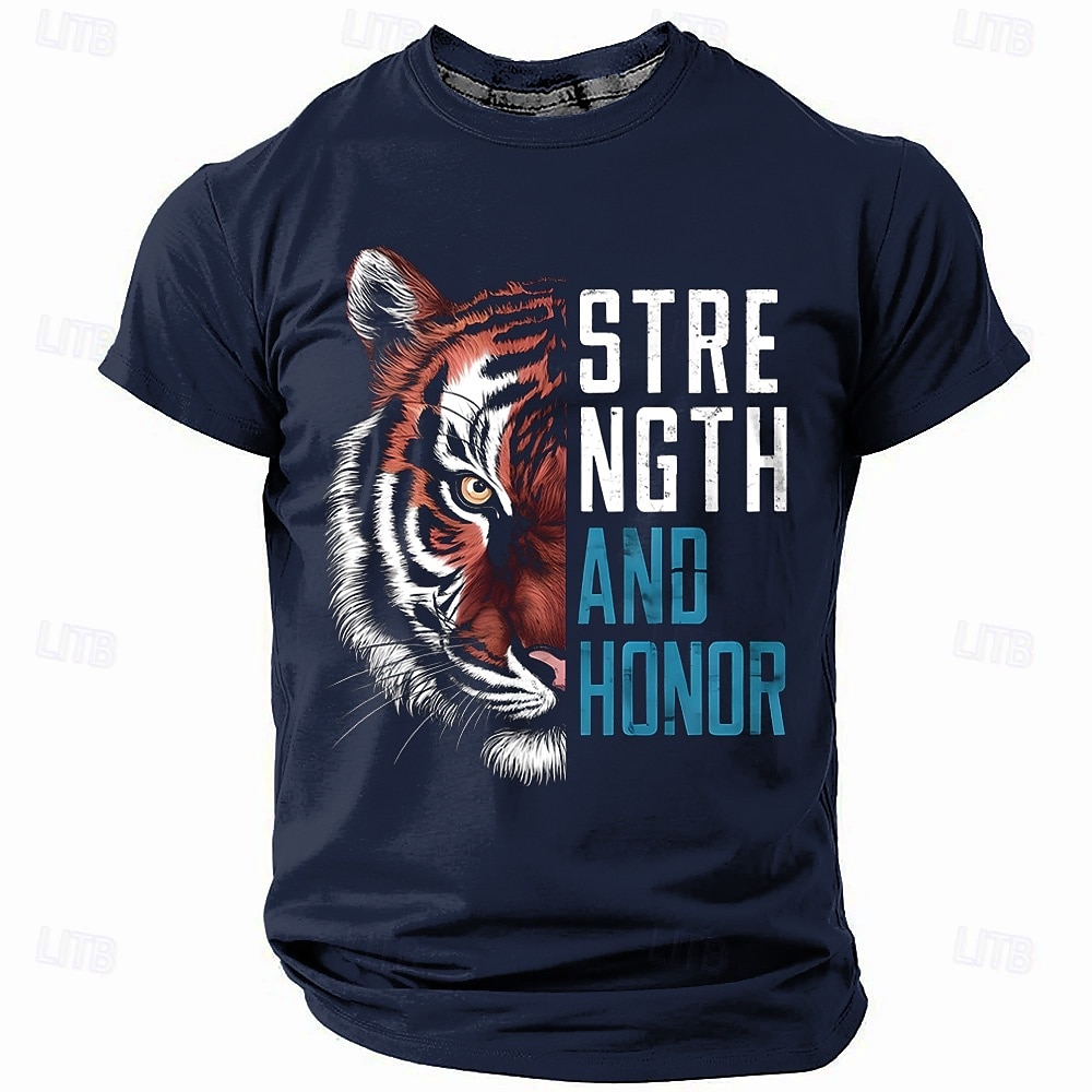Hombre Tigre Gracioso Camiseta Manga Corta Camiseta Impresión 3D Cuello Barco Camisa Moda Diario Calle Diario Negro Azul Piscina Verano Primavera Ropa S M L XL XXL XXXL 2025 - $15.99 –P2