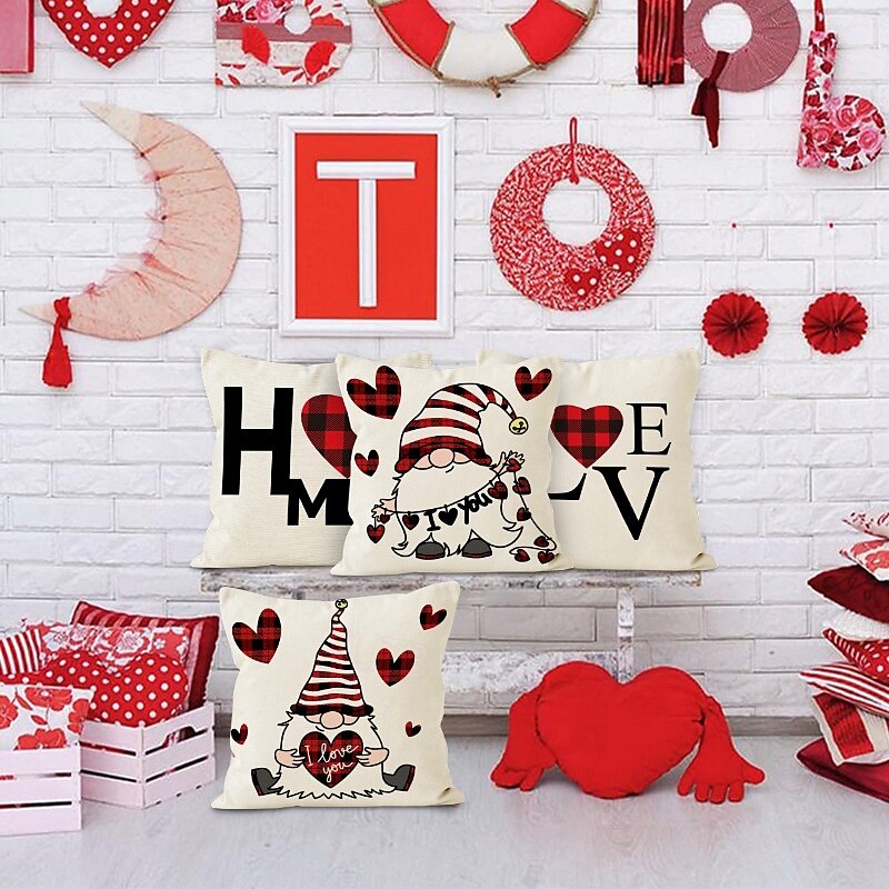Wedding Heart Gnomes Decorative Toss Pillows Cover 1PC Soft Square Cushion Case Pillowcase for Bedroom Livingroom Sofa Couch Chair 2025 - $12.99 –P2
