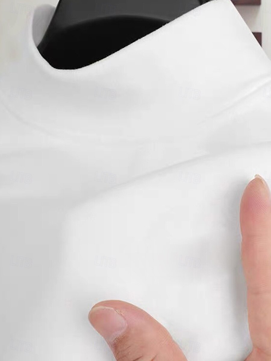 Per donna Top fluidi Tinta unica Elegante Donne Manica lunga Collo alto Top regolari Per uscire Pizzo Bianco Grigio Primavera Autunno del 2025 a $39.99 –P4