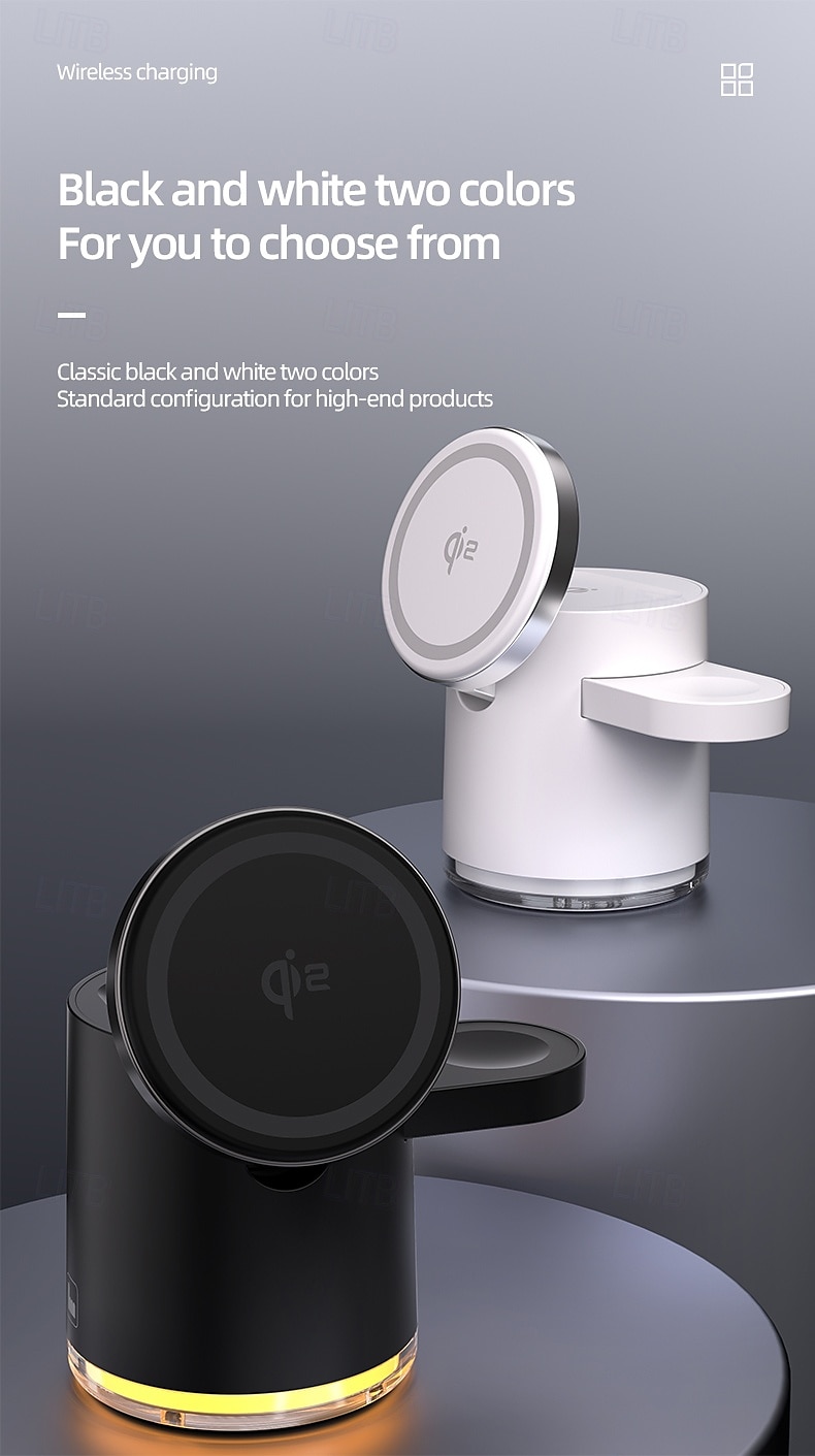 Wireless Charger Wireless Charging Station CE Certified Magnetic For Smart Watch Compatible with any wireless charging enabled devices Airpods 3 2 Pro 2 2025 - $52.99 –P4