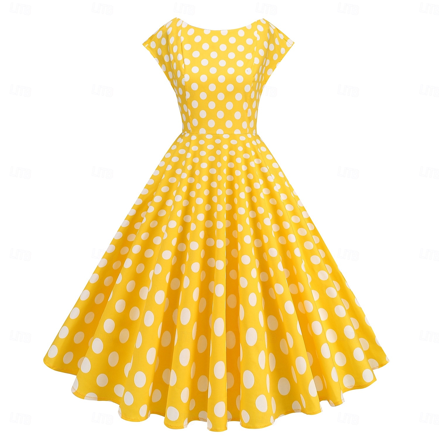 Retrò Vintage Anni 1950 Abito da cocktail Vestito Vestito Svasato A Pois Griglia / Plaid Per donna Mascherata Evento / Festa Addio al Nubilato Festival Adulti Vestito Abiti per il ritorno del 2025 a $35.99 –P10