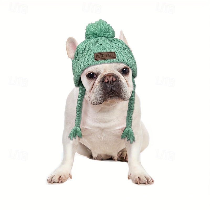 Gorro de punto acogedor para perros: accesorio de invierno cálido, resistente al viento y suave para mascotas de razas pequeñas y grandes: perfecto para actividades al aire libre en climas fríos 2025 - $15.99 –P8