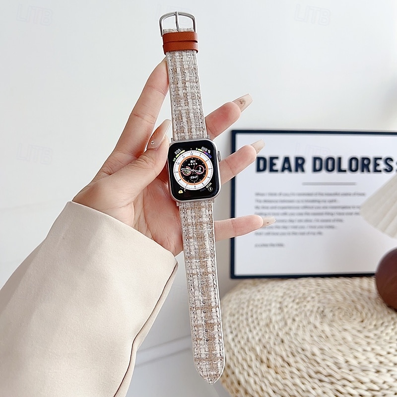 Solo Loop Συμβατό με Ζάντα ρολογιού Apple Watch 38mm 40mm 41mm 42mm 44mm 45mm 49mm Ρυθμιζόμενο Ύφασμα Ανταλλακτικό λουράκι ρολογιού για iwatch Ultra 2 Series 9 8 7 SE 6 5 4 3 2 1 2025 - $17.99 –P10