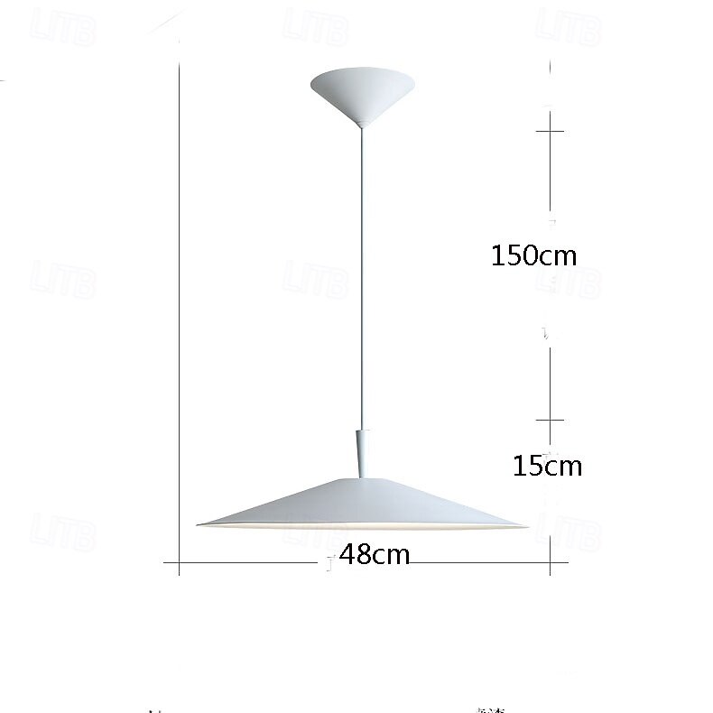 Modern Black Pendant Light LED Light Hanging Lamp Fixtures Dome Metal Lampshade Warm White Light Color 48cm 110-240V 2026 - $499.99 –P5