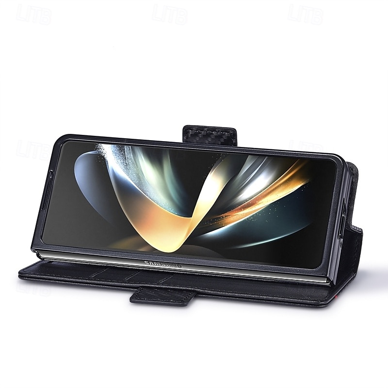 Phone Case For Samsung Galaxy Z Fold 6 Z Fold 5 Z Fold 4 Z Fold 3 Flip Cover with Stand Holder Card Slot Shockproof Retro TPU PU Leather 2025 - $17.99 –P8