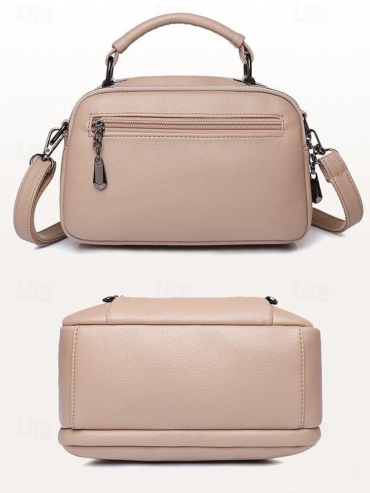 sac à bandoulière en similicuir pour femme, petit sac à main décontracté avec plusieurs compartiments zippés, sac à bandoulière quotidien élégant pour les voyages et le shopping couleur vin noir blanc de 2026 ? $26.99 –P3