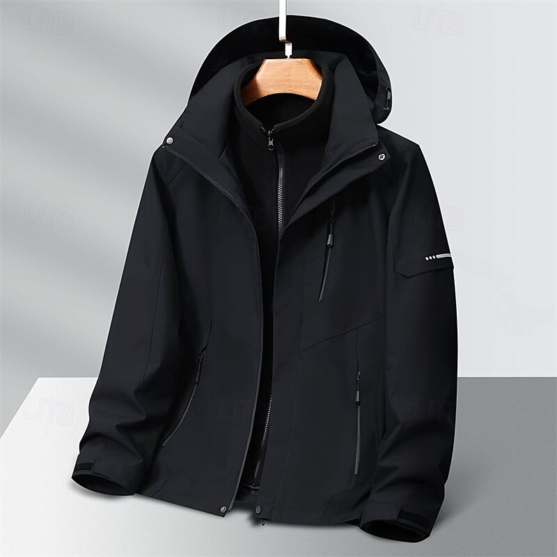 Mulheres Jaqueta Softshell Jaqueta de Trilha Inverno Ao ar livre Térmico / Quente Forro de Velocino A Prova de Vento Impermeável Jaquetas 3-em-1 Jaqueta de Inverno Jaqueta corta-vento Viajar Cinzento de 2025 por $92.99 –P4