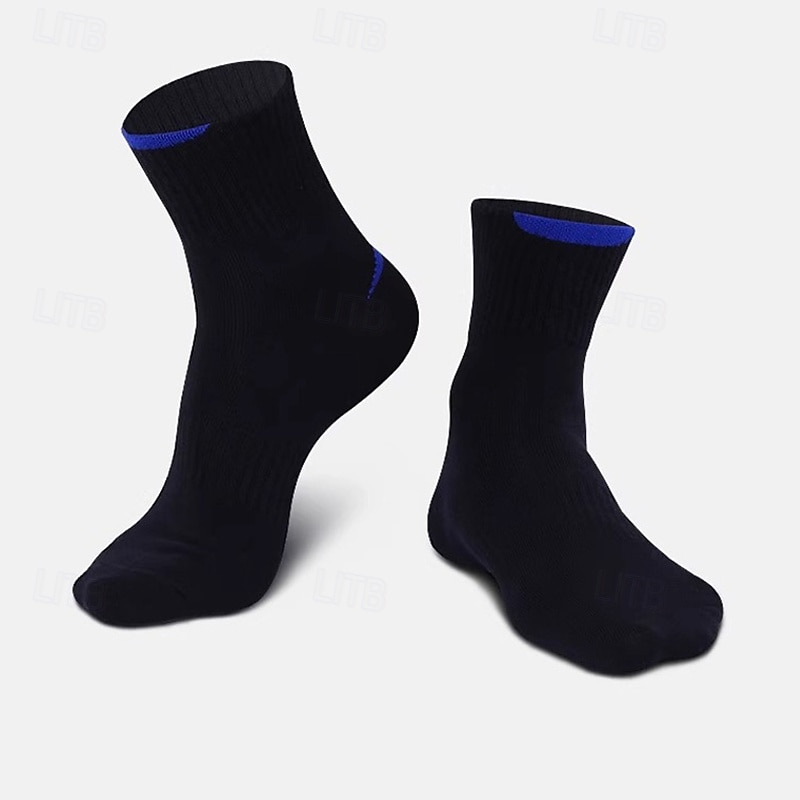 Hombre 4 pares Paquetes múltiples Calcetín Calcetas Calcetines para correr Calcetines informales Negro Azul Piscina Color Bloque de color Vacaciones Deporte Diario Básico Medio Primavera Otoño Moda 2025 - $16.99 –P9