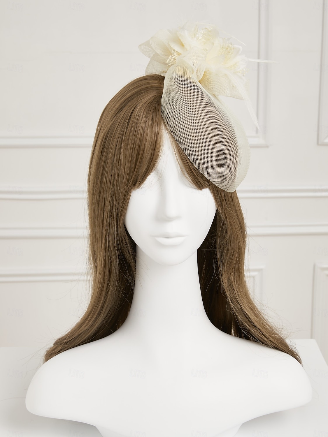 White Wedding Fascinator Tulle Beaded Organza Fascinators Hats Headwear Clip Vintage Elegant with  Feathers Fur Flower 1 Piece Kentucky Horse Race Tea Party Ladies Day Headpiece 2025 - $18.99 –P4