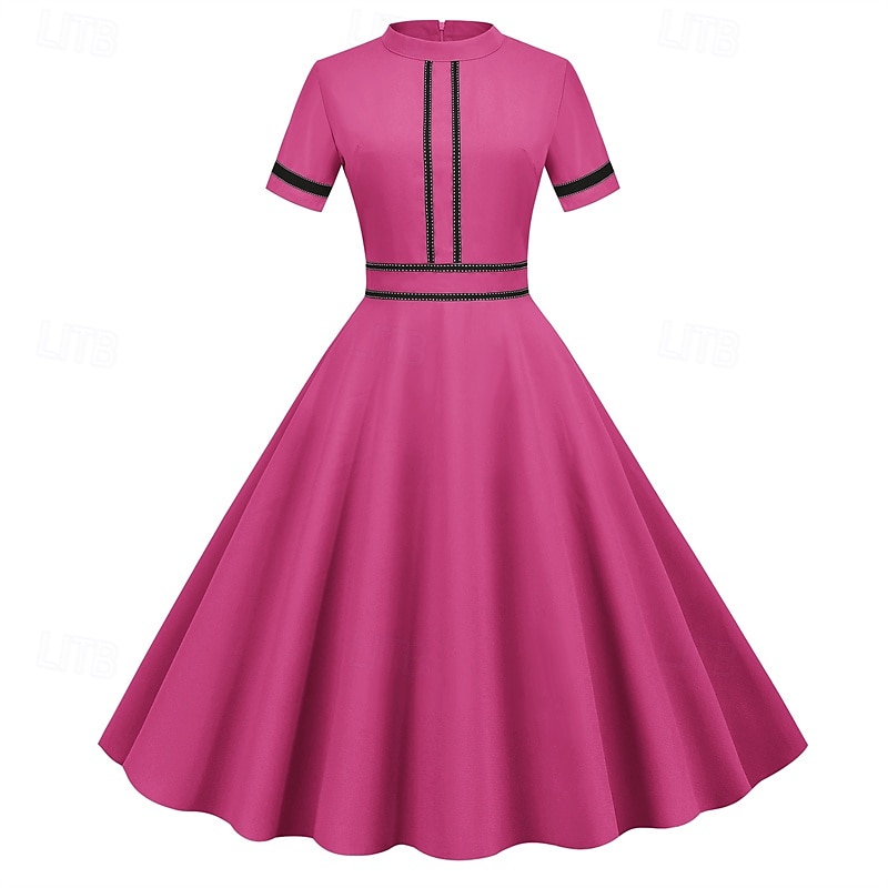 Elegant Klassisk Femtiotal Klänningar A-linje Dam alla hjärtans dag Fest Datum Tebjudning Vuxna Klänning Vår & sommar 2025 - $24.99 –P7