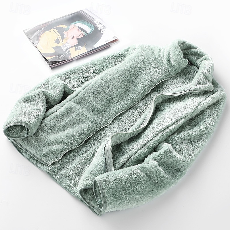 Mulheres Jaqueta de Trilha Inverno Ao ar livre Térmico / Quente A Prova de Vento Jaquetas em Velocino Jaqueta corta-vento Viajar Rosa Claro Preto Branco Rosa claro Cinzento Claro de 2025 por $25.99 –P11