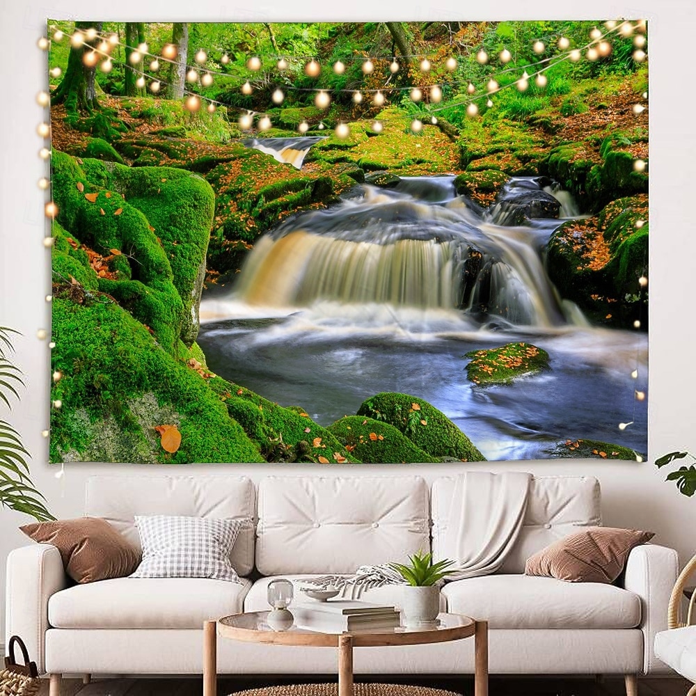 természet vízesés függő gobelin fal művészet nagy kárpit falfestmény dekoráció fénykép háttér takaró függöny otthon hálószoba nappali dekoráció 2025 - $17.99 –P7