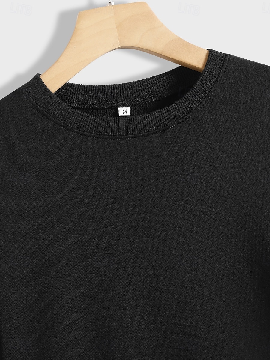 Per donna Pop art Informale Manica lunga Girocollo Top regolari Strada Da giorno Stampa Nero Verde Cachi Autunno Inverno del 2025 a $35.99 –P7