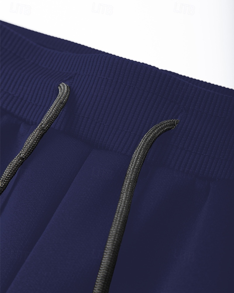 Men's Fleece Pants Sweatpants Joggers Winter Pants Trousers Pocket Drawstring Elastic Waist Plain Comfort Warm Sports Outdoor Daily Fashion Casual Black Navy Blue Micro-elastic 2026 - $21.99 –P6