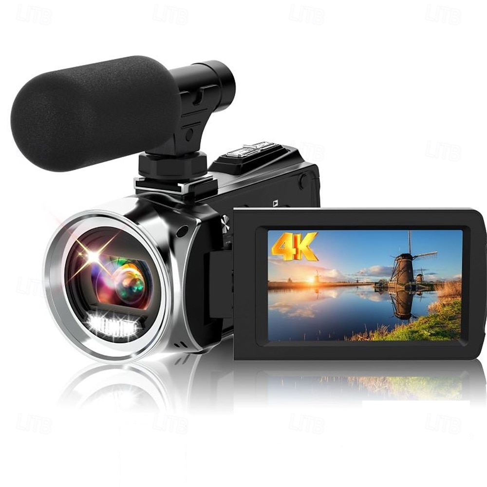 2025年 ビデオカメラ、ビデオカメラ、HD 4K、48MP、ビデオレコーダー、カメラ、ビデオブログ用カメラ、DV、ビデオカメラ、デジタルズーム コレクション – $147.99 –P2