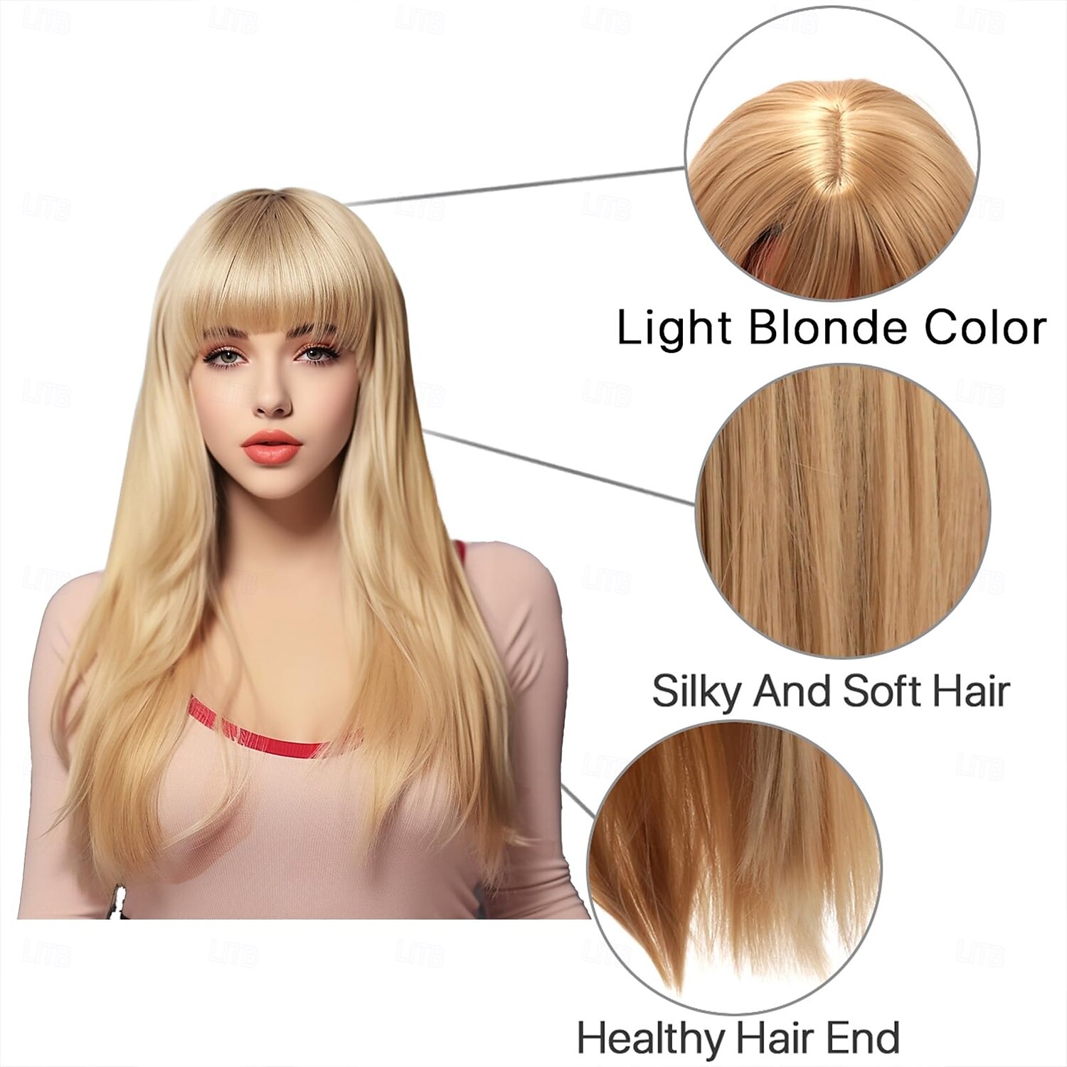 Wig With Bangs For Girls Long Straight Colored Wigs for Women Long Wig with Bangs 2025 - $19.99 –P6