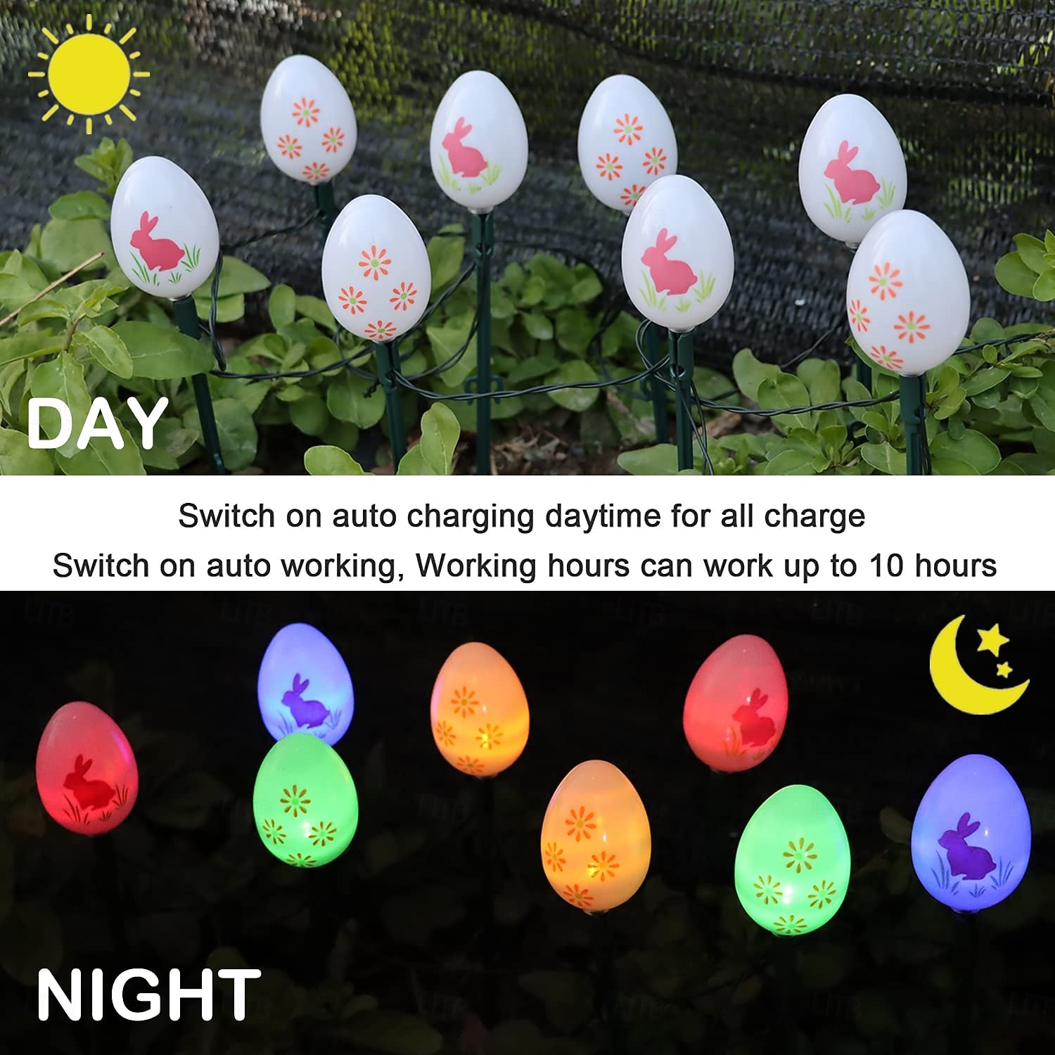 5M Solar Easter Resurrection Egg Ground Plug-In Light String - 20 LEDs for Courtyard, Garden & Lawn Festival Decoration 2026 - $26.99 –P2