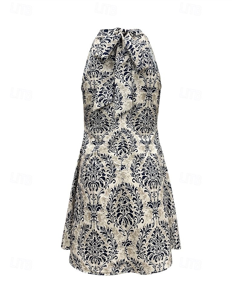 Damen Minikleid Casual kleid Sommerkleid Boho-Kleid Elegant Hawaiianisch Stilvoll Urlaub Täglich Verabredung Regular Fit Blumen Ärmellos Halfterhals Khaki Sommer 2025 - $23.99 –P10
