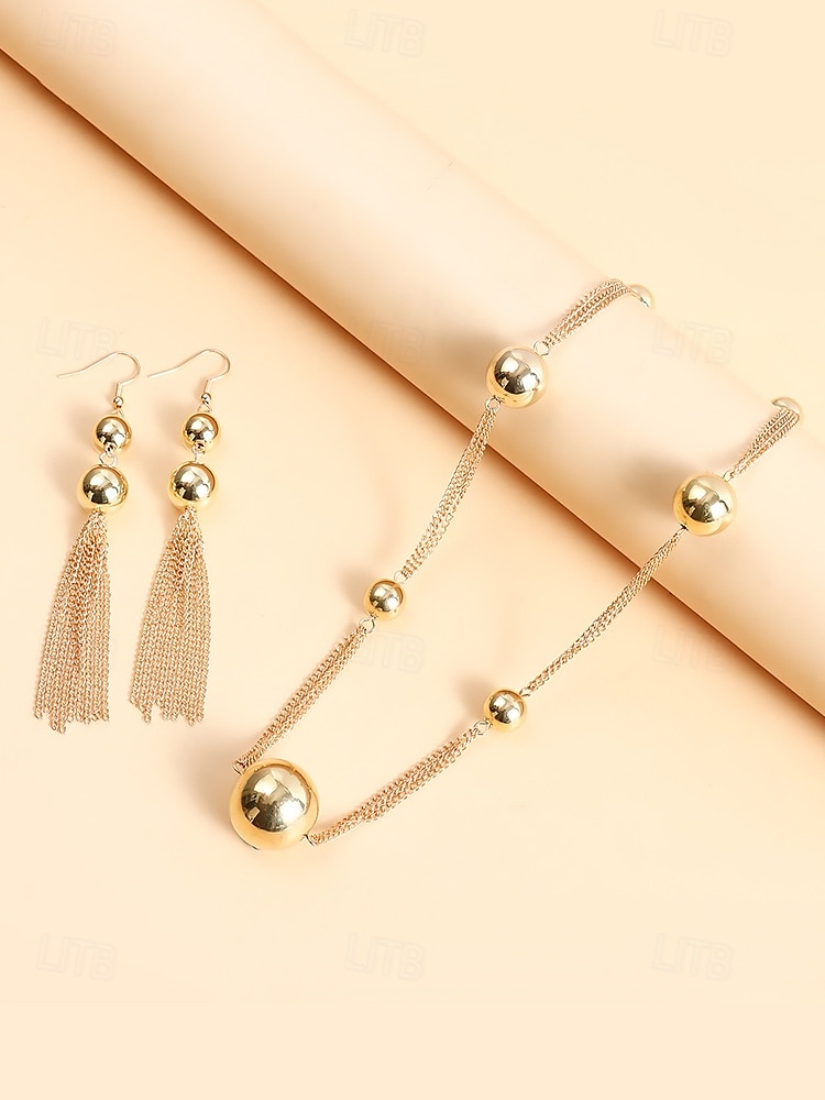 guld statement halsband och örhängen set – djärva bubbeldesignsmycken för kvinnor, perfekta för fester, bröllop och speciella tillfällen 2025 - $9.99 –P5
