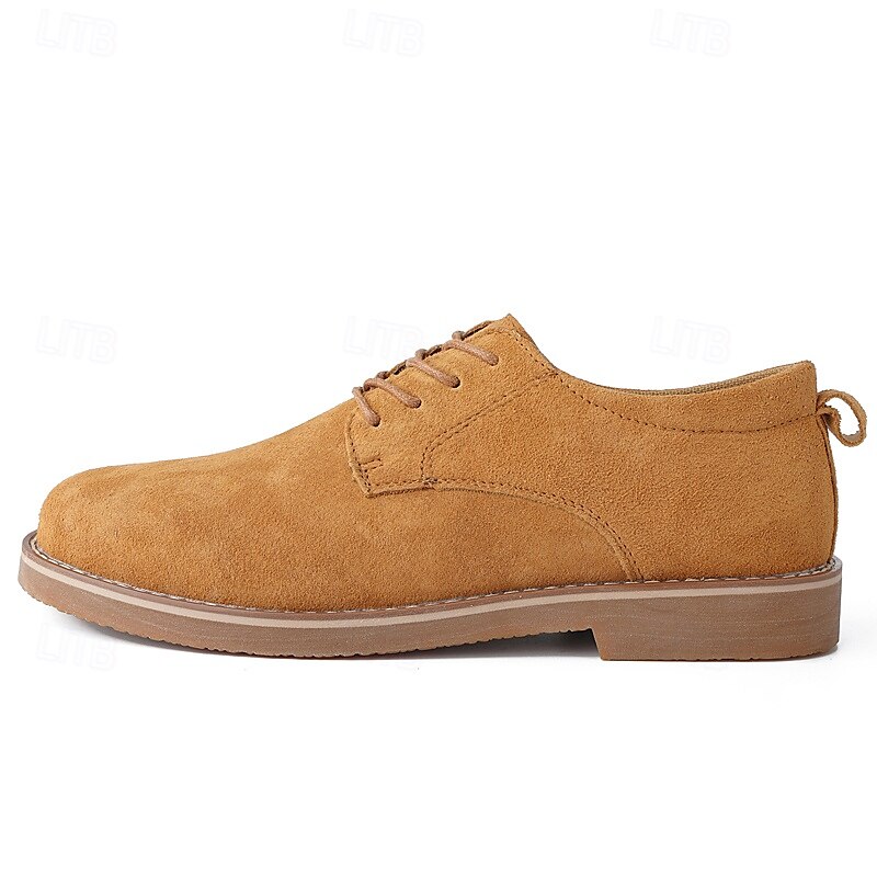 chaussures à lacets en daim marron clair pour hommes – chaussures décontractées confortables pour un usage quotidien et des occasions décontractées élégantes de 2025 ? $46.99 –P3