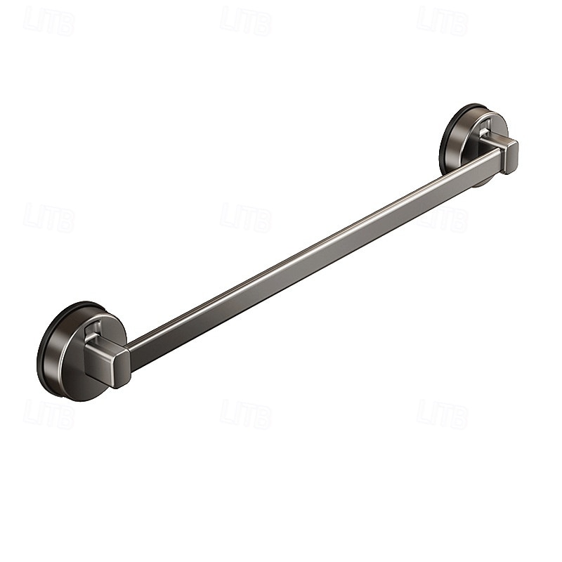 handdoekrek van koolstofstaal, zuignap voor wandmontage, badkameropbergplank zonder boren met enkele stang voor handdoeken en badaccessoires 2025 - $15.99 –P6