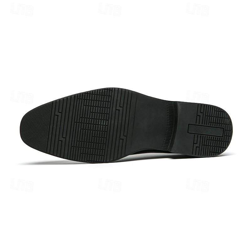 Men's Dress Shoes PU Leather Breathable Comfortable Slip Resistant Lace-up Black Gold Fall Winter 2025 - $46.99 –P6