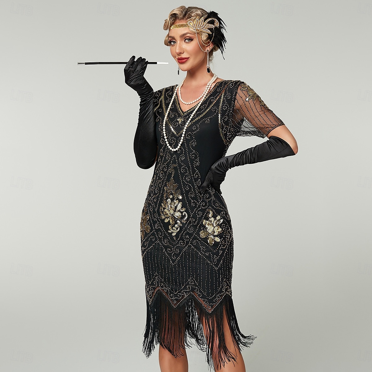 Roaring 20s 1920s Cocktail Dress Flapper Dress Dress Prom Dress The Great Gatsby Charleston Sequins Tassel Fringe Women's Halloween Carnival Masquerade Carnival Wedding Wedding Guest Adults' Dress 2025 - $43.99 –P5