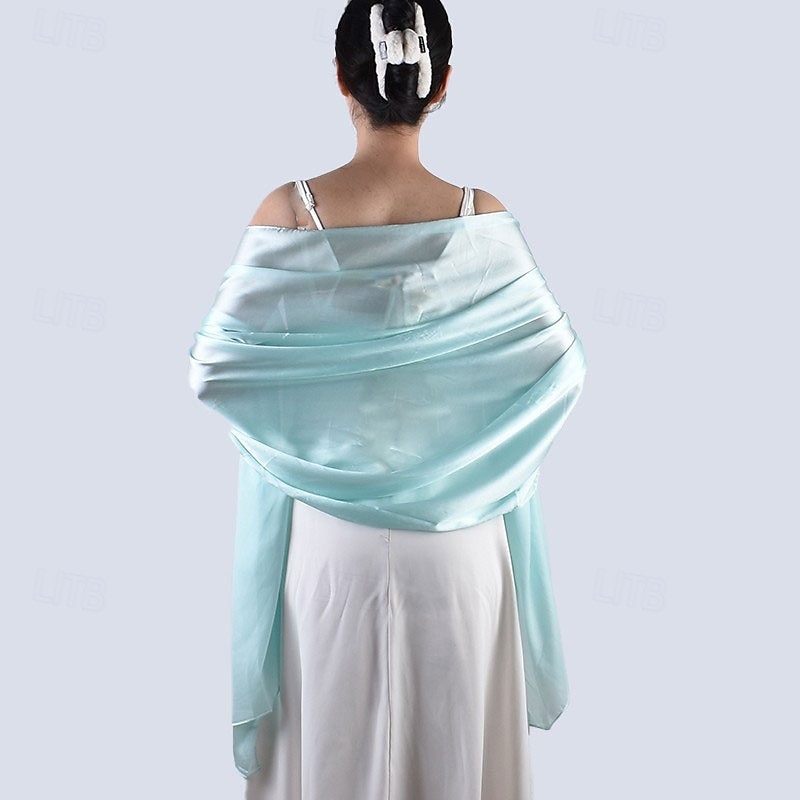 sjal wraps för kvinnor bröllopskväll chiffong mjuka sjalar för bröllop gäst brudscarf 2025 - $17.49 –P27