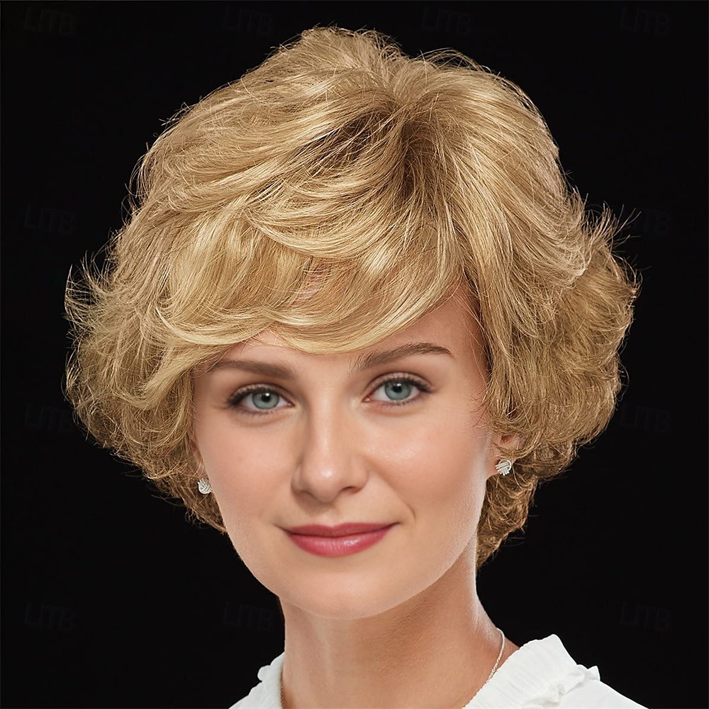WhisperLite Wig Luxe Crop-Style Wig with Razored Bangs and Dimensional Layers/Multi-Tonal Shades of Blonde Silver Brown and Red 2025 - $18.99 –P10