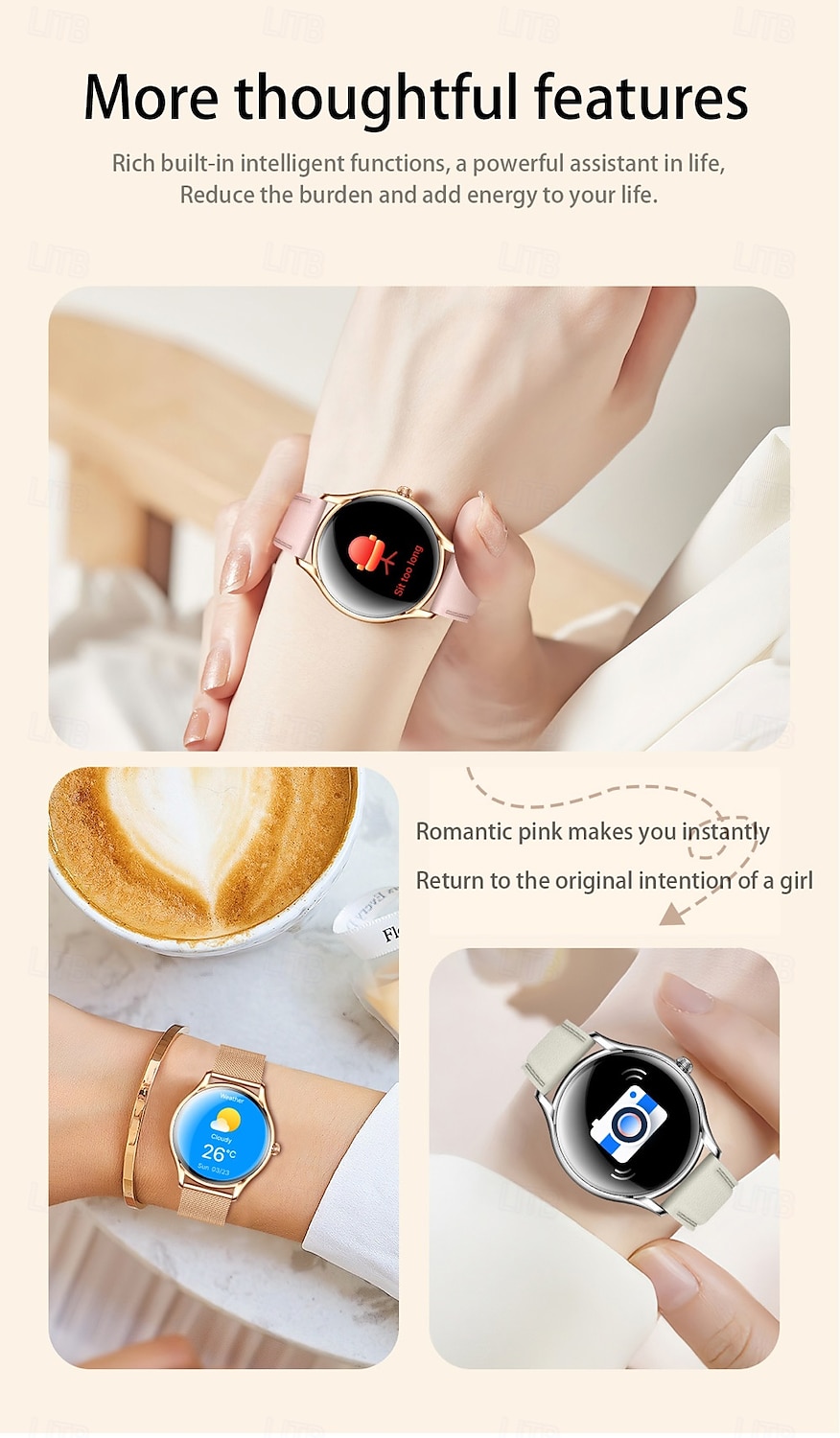 696 QS36 Reloj inteligente 1.43 pulgada Smartwatch Reloj elegante Bluetooth ECG + PPG Podómetro Recordatorio de Llamadas Compatible con Android iOS Mujer Hombre Impermeable Control de Medios 2025 - $55.99 –P15