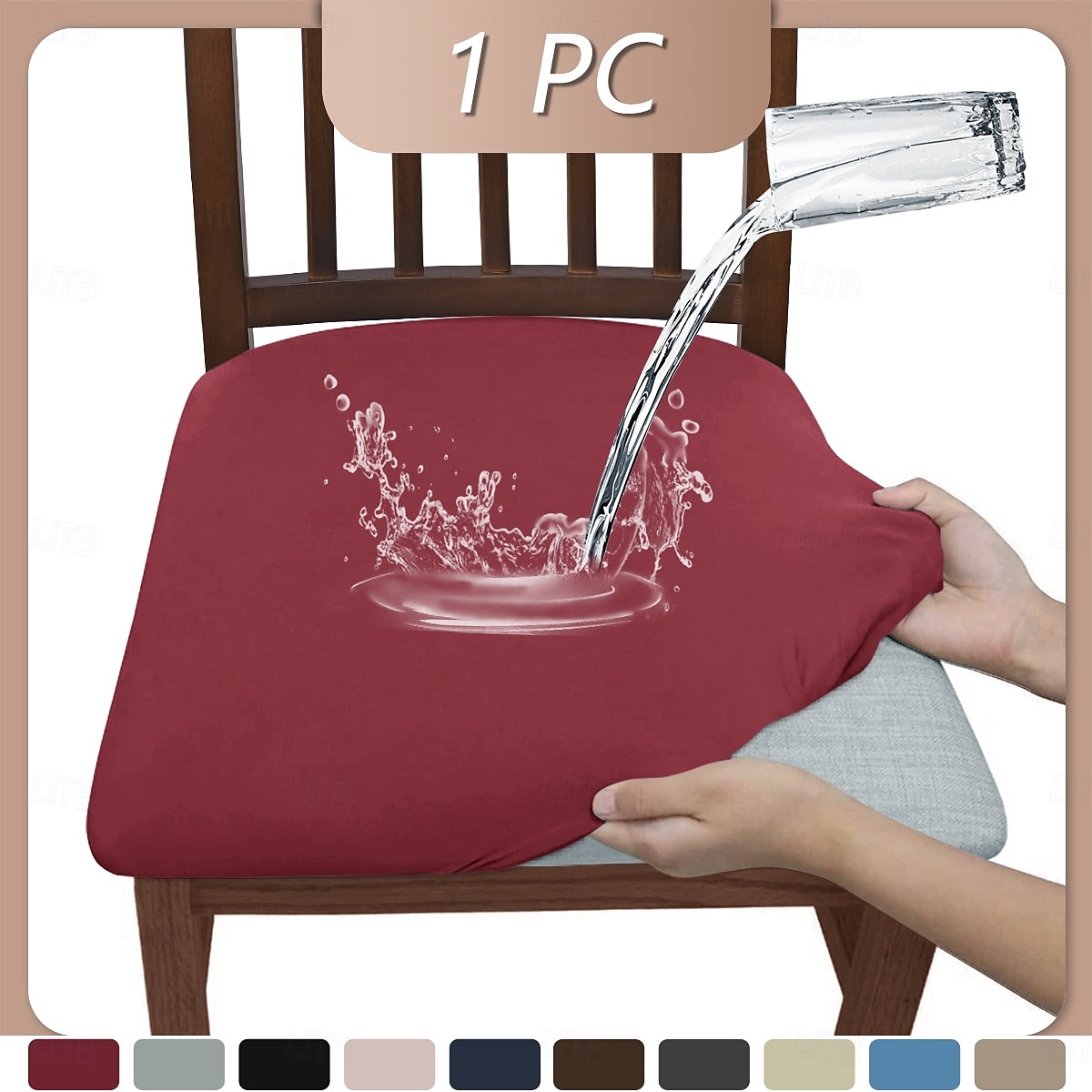 capas de assento de cadeira, capas de assento de cadeira de sala de jantar com laços, capas de cadeira jacquard elásticas protetores para cadeiras de cozinha de sala de jantar de 2025 por $12.49 –P9