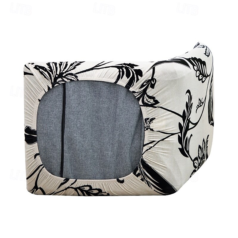 stretch foldegulv gaming stoltrekk uten stol, trykt justerbar gulv stol slipcover gulv lazy stoltrekk meditasjon lounge stol beskytter trekk 2025 - $9.49 –P21