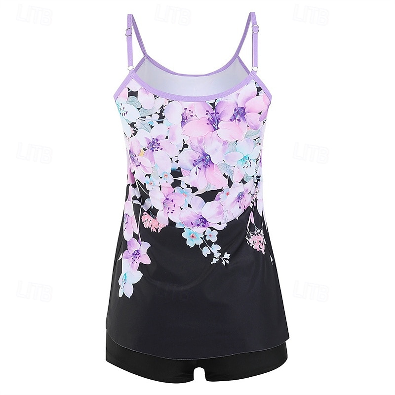 Per donna Tankini Costume da bagno a due pezzi Costumi da bagno Costumi da bagno Nero Blu Traspirante Asciugatura rapida Leggero Senza maniche - Nuoto Surf Spiaggia Estate Primavera Plus Size del 2026 a $26.99 –P16