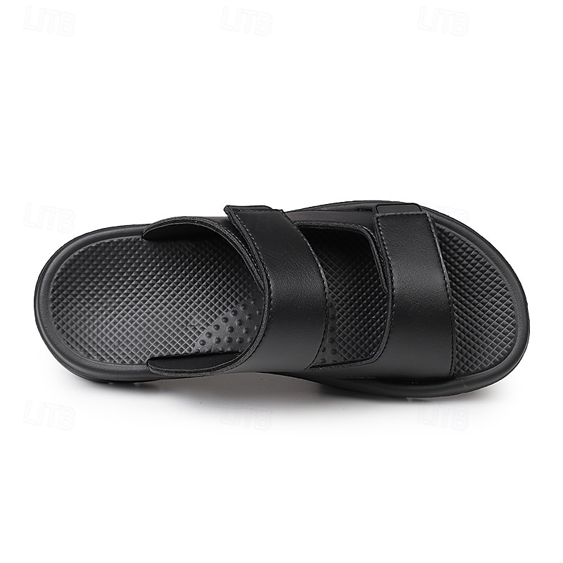 Per uomo Pantofole e infradito Cuoio Traspirante Comodo Antiscivolo Mocassino Nero Marrone del 2026 a $24.99 –P5