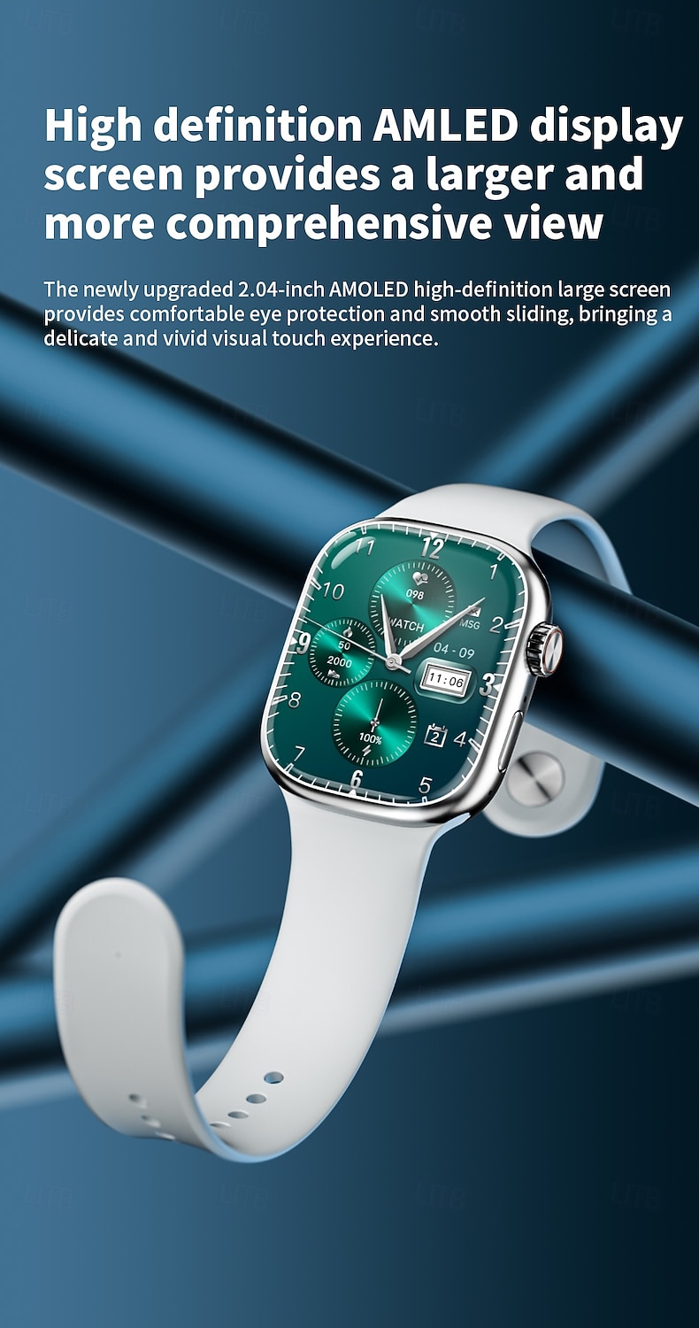 LOKMAT XH018 Умные часы 2.04 дюймовый Смарт-часы-телефон 3G 4G Bluetooth Педометр Напоминание о звонке Пульсомер Совместим с Android iOS Женский Мужчины GPS Хендс-фри звонки Медиа контроль IPX-4 2025 - $105.99 –P3