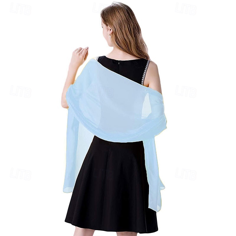 sjal wraps for kvinner bryllup kveld chiffon myke sjal for bryllup gjest brude skjerf 2025 - $14.99 –P12