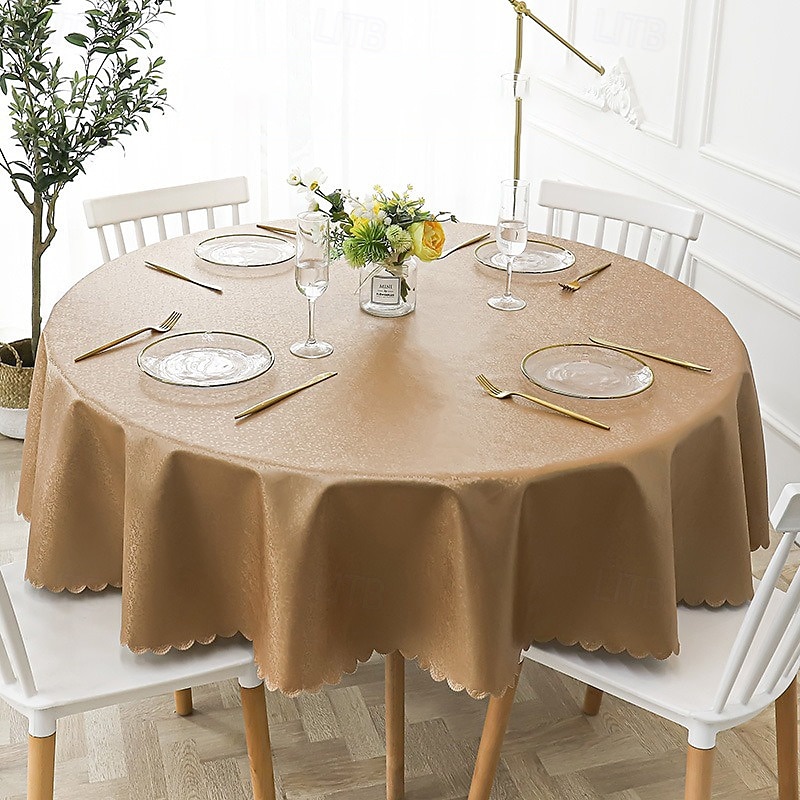 nappe ronde nappe en vinyle essuyable nappe de printemps toile cirée ferme pique-nique en plein air couverture de table en tissu pour salle à manger de mariage de 2025 ? $19.99 –P1