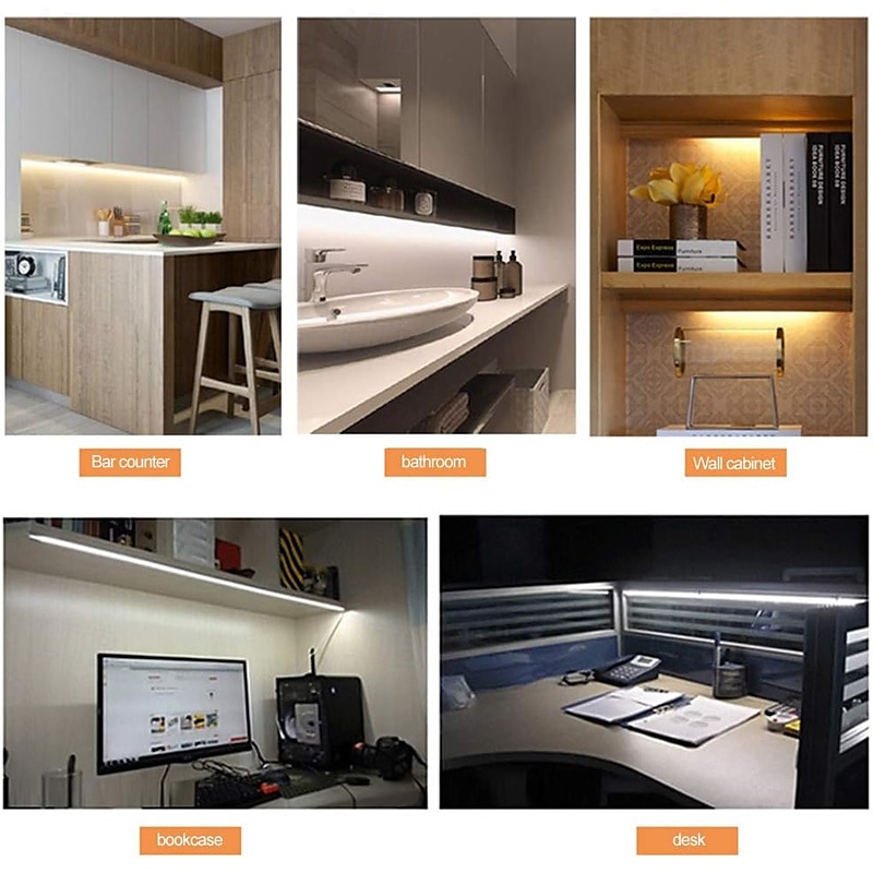 2Pack Cabinet Lights USB Powered Smart LED Kitchen Light Hand Sweep Sensor Light High Brightness Backlight for Cabinet Wardrobe Drawer Sensor Light 30/40cm 2025 - $27.99 –P11