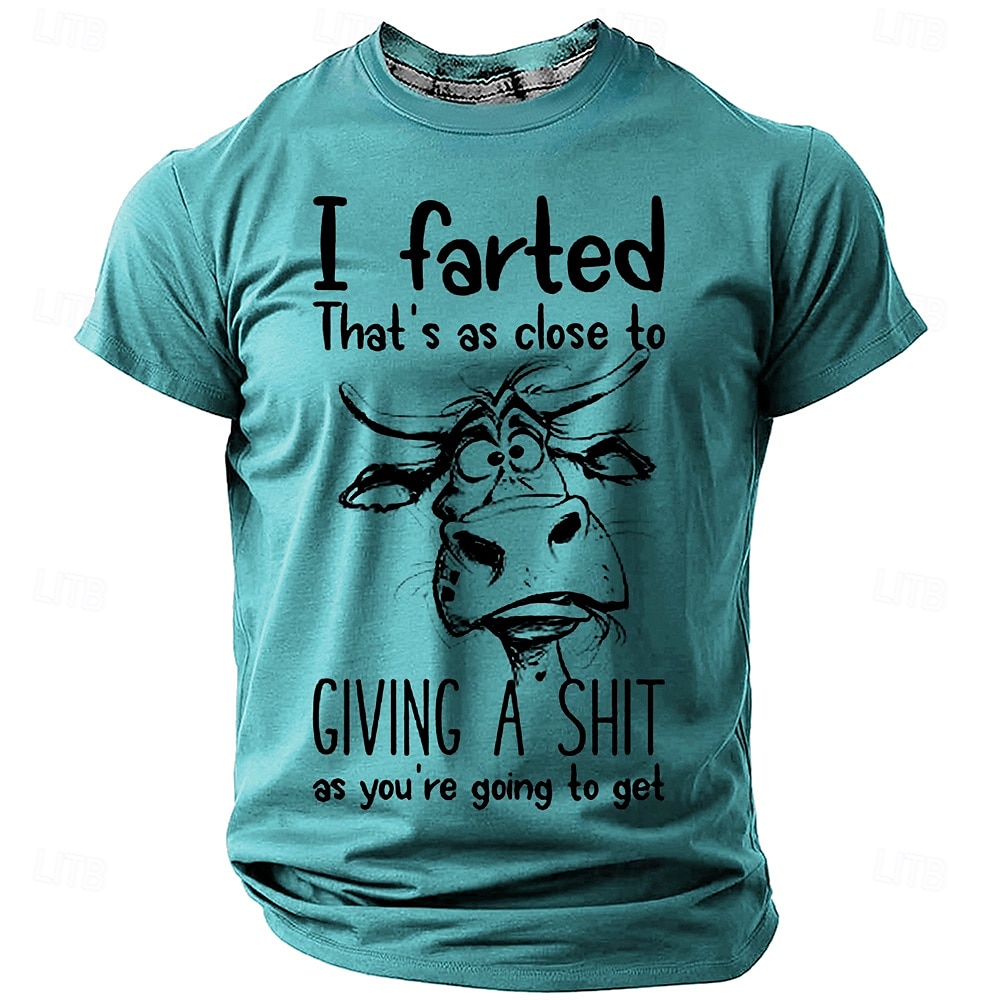 Camiseta Gráfica Masculina Engraçada - Eu Peidei Isso é o Mais Próximo de Me Importar Camiseta de Humor Sarcástico de 2025 por $17.99 –P6