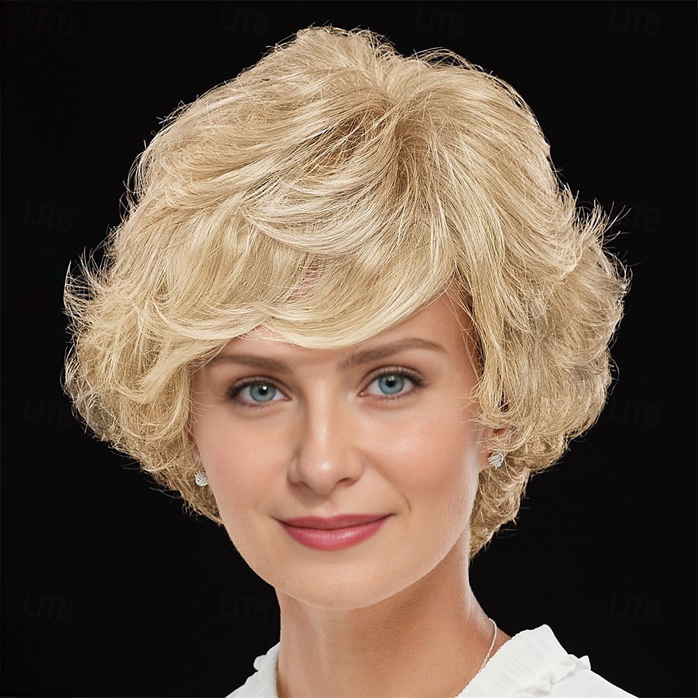 WhisperLite Wig Luxe Crop-Style Wig with Razored Bangs and Dimensional Layers/Multi-Tonal Shades of Blonde Silver Brown and Red 2025 - $18.99 –P9