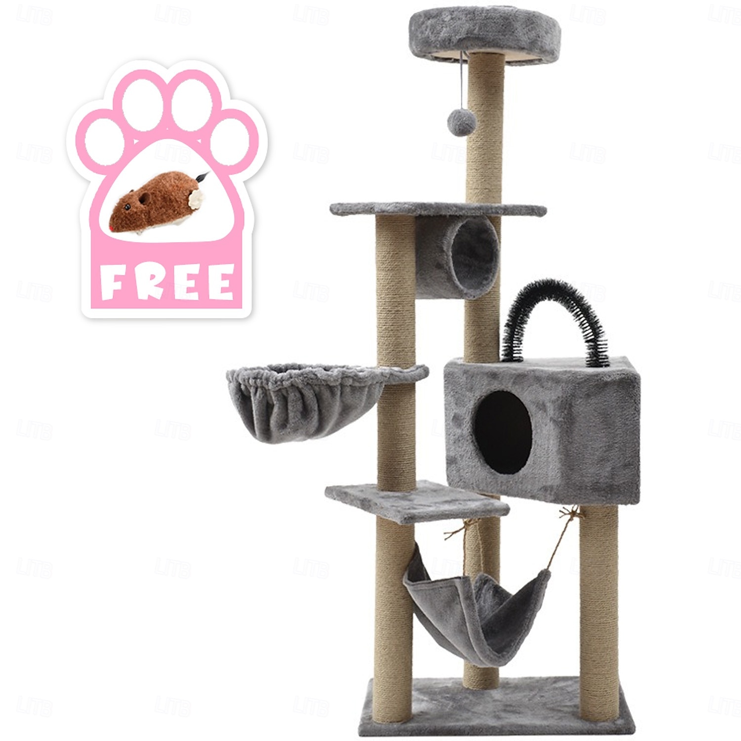 Cat Cat Tree Cat Tower Solid Colored Classic Durable Easy to Install Casual / Daily Safety Special Material for Large Cats 2025 - $334.79 –P14