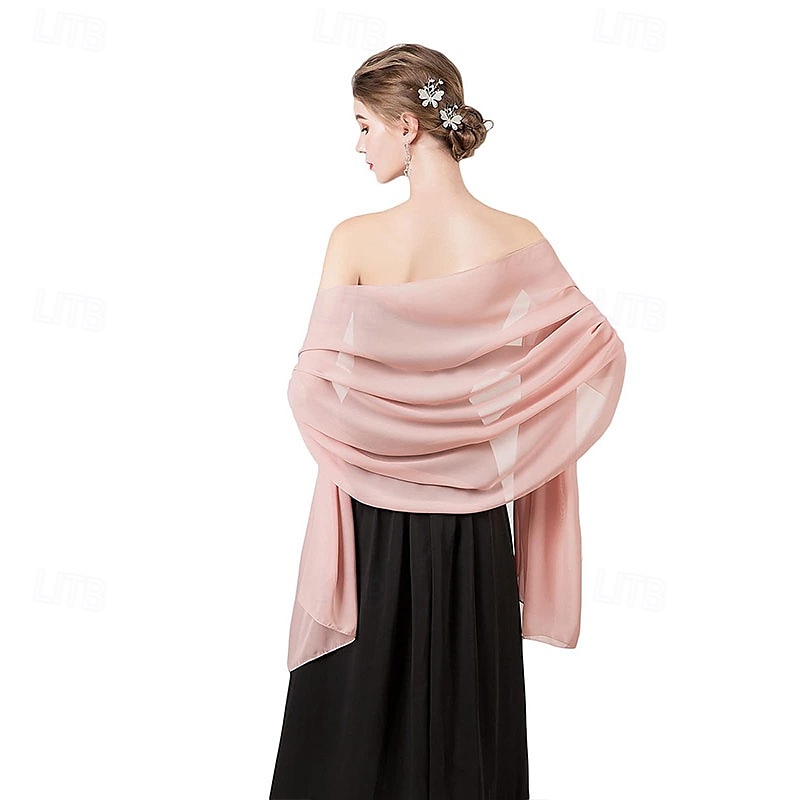 sjal wraps for kvinner bryllup kveld chiffon myke sjal for bryllup gjest brude skjerf 2025 - $14.99 –P10