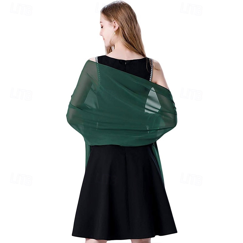 sjal wraps for kvinner bryllup kveld chiffon myke sjal for bryllup gjest brude skjerf 2025 - $14.99 –P11