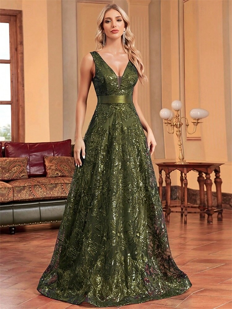 slim fit dress slacks Vintage 80s Sequin Geometric Gown – Spark Pretty main image 1