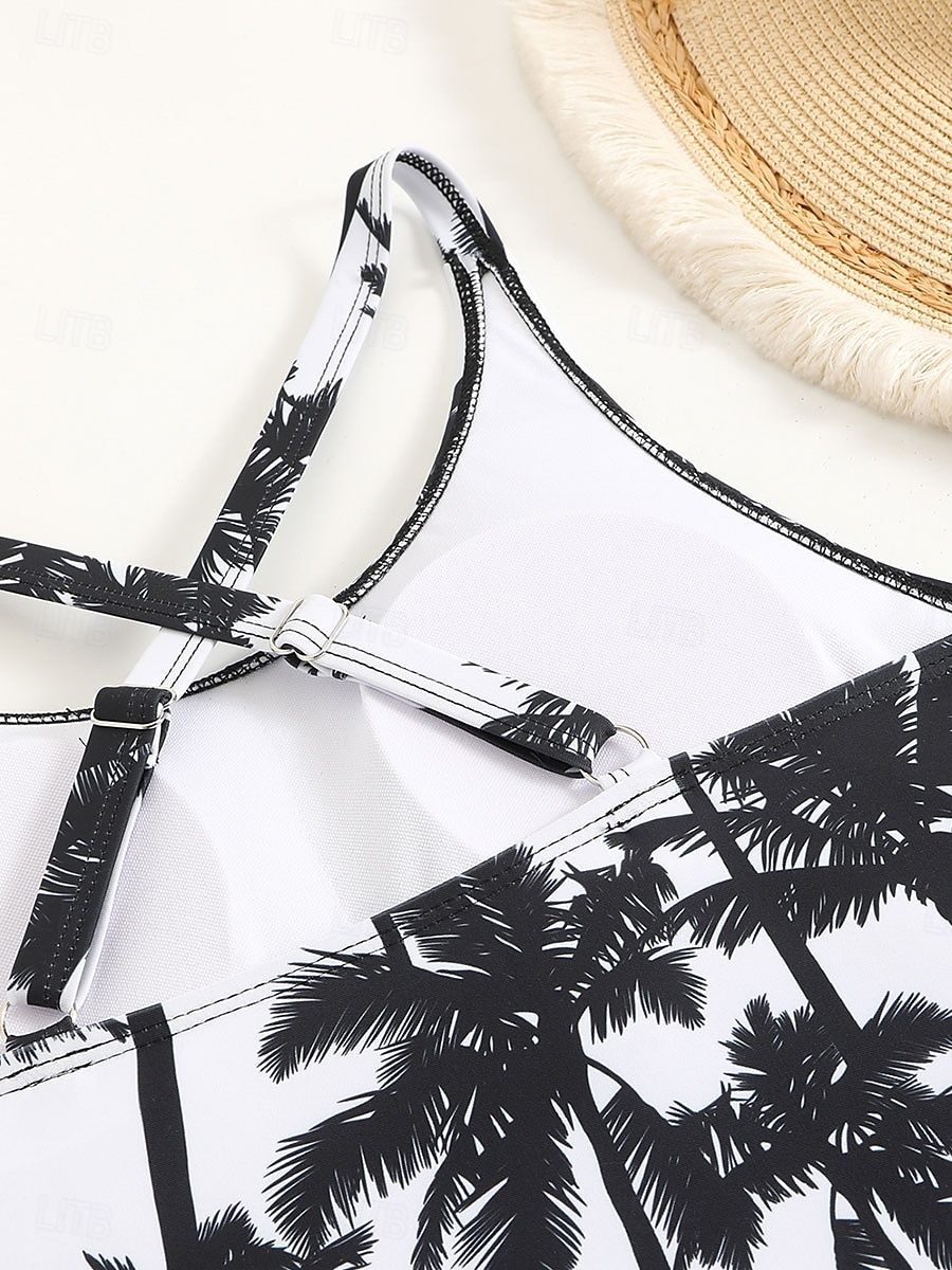 Dam Badkläder Bikini 2 st Pojkeben Baddräkt Öppen rygg Smal Semester Standkläder Grafisk U-hals Ärmlös Baddräkter 2025 - $26.99 –P6
