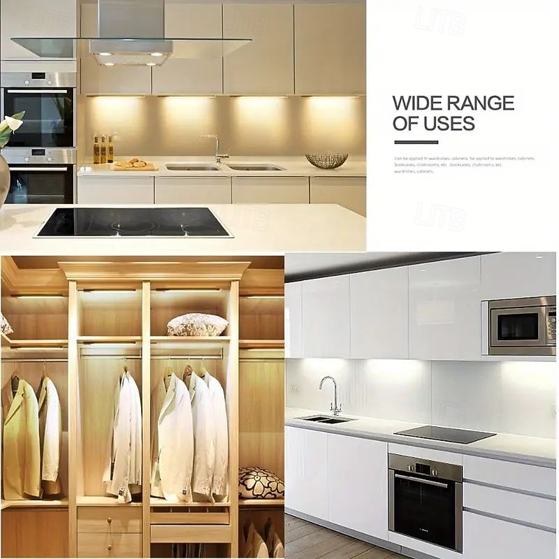 2Pack Cabinet Lights USB Powered Smart LED Kitchen Light Hand Sweep Sensor Light High Brightness Backlight for Cabinet Wardrobe Drawer Sensor Light 30/40cm 2025 - $27.99 –P10
