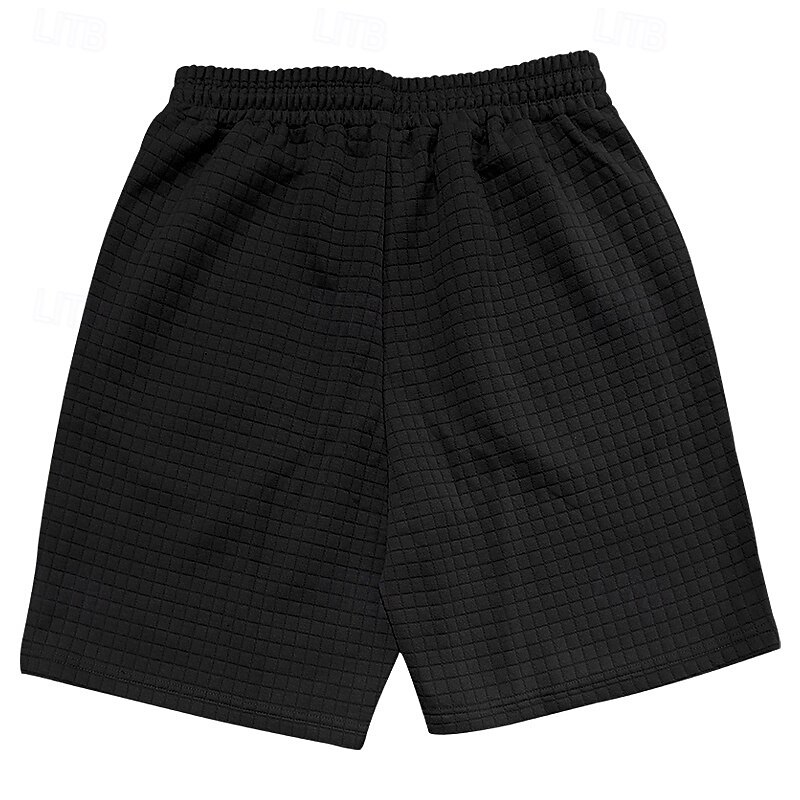 Herren Waffel-Shorts Sweatshorts Kurze Hose Shorts Kurze Hosen Sommer-Shorts Tasche Kordelzug Elastische Taille Glatt Komfort Kurz Sports Outdoor Täglich Ausgehen Modisch Brautkleider schlicht 2026 - $17.99 –P7
