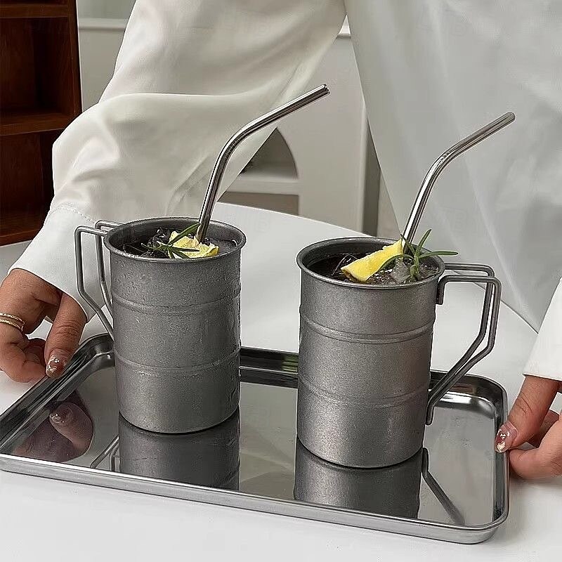 tasse de camping en acier inoxydable, portable, pliable, rétro, pour bière, café, eau, pique-nique, voyage de 2025 ? $8.99 -P3