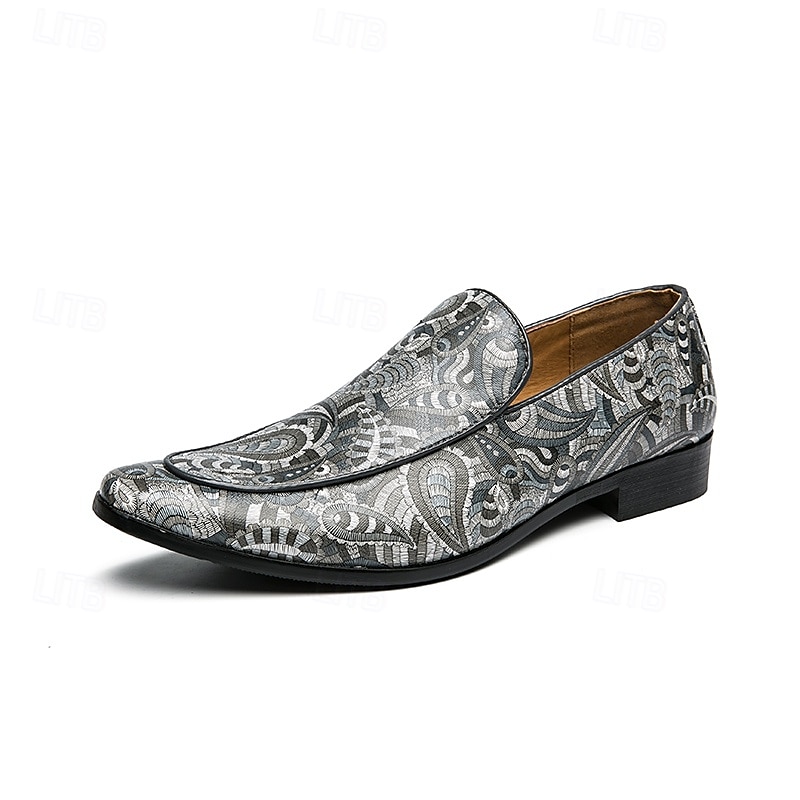 mocassins masculinos de couro sintético com padrão paisley colorido – sapatos elegantes para ocasiões formais e casuais de 2026 por $54.99 –P2
